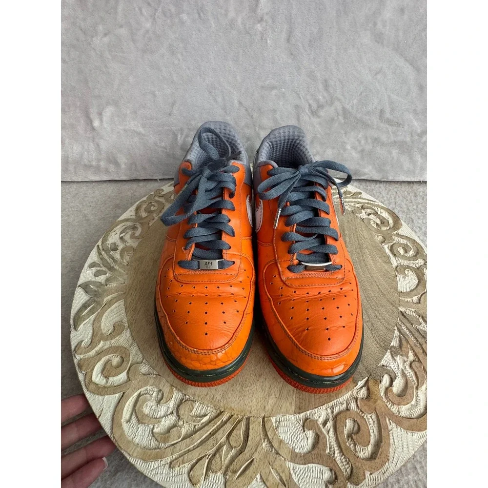 Nike Air Force 1 Low Bronx Orange Grey Olive 315180-811 2007‎ Mens 10.5 Sneaker